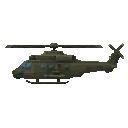 hélicoptère military, side view . no outline