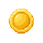 gold coing. no outline