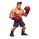 a boxer. side view 100% right full body. no outline 