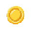 gold coing. no outline