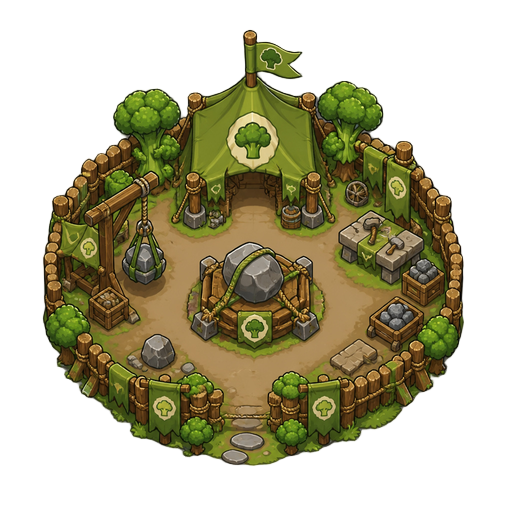 brocoli city´s camp to harness stone