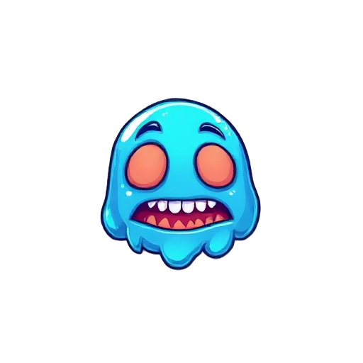 blue slime, 2d pixel sprite