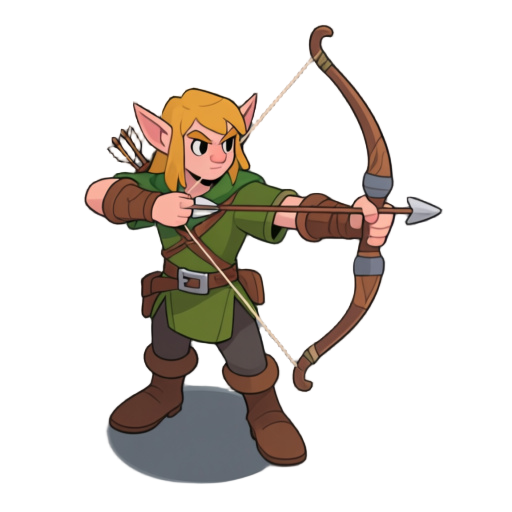a ranger elf with long bow