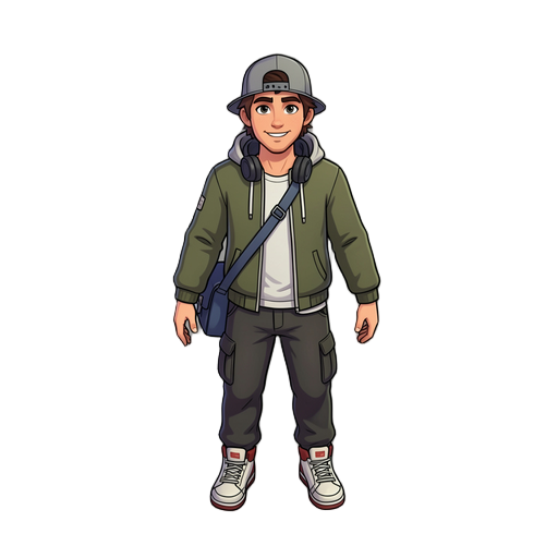 crie um personagem, estilo the sims