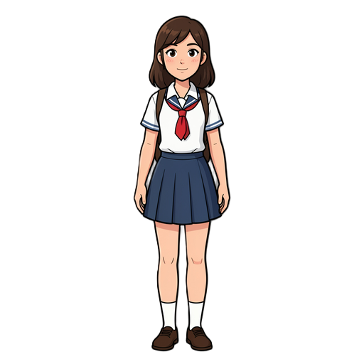 mujer estudiante mini falda de escuela