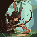 you shift into a small rabbit, and lira lowers her bow in shock. 'a shapeshifter,' she whispers. guilt flickers in her eyes. 'i’m sorry. soldiers are after me—i stole food for my starving village...