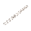 a pair of white chopsticks with some kind of green and red asian writing on them held at an acute angle, no hand, just the chopstick