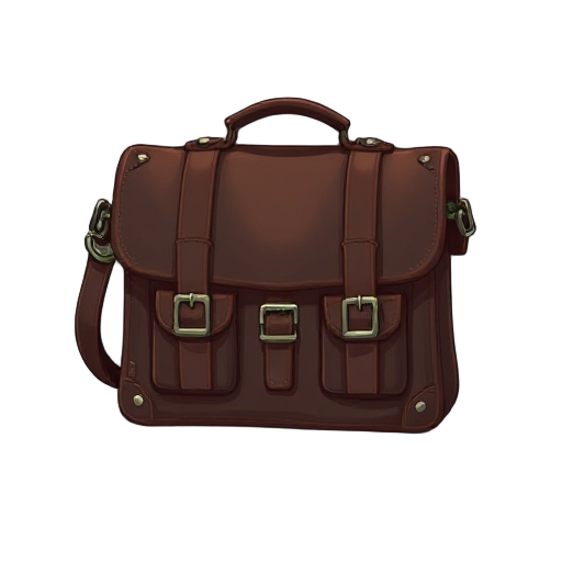 "smuggler's satchel, discreetly padded leather satchel with hidden pockets, subtle design"