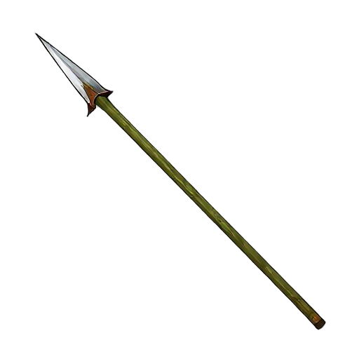  "generate an image of a massive, crude pike made from a green (unseasoned) wooden tree branch. the tip is fire-hardened and sharpened. it looks extremely heavy and unwieldy, on white background."