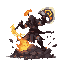 dynamic action shot! the voidless.dev warrior class unleashing a "shockwave slam". he slams his glowing claymore into the ground, creating a visible wave of force and amber energy that shatters the earth and sends debris flying. low angle, epic scale, mot