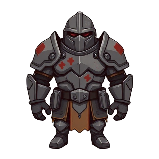 "veteran's full plate armor, battle scars visible, no character or person only armor