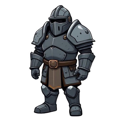 "veteran's full plate armor, battle scars visible, no character or person only armor