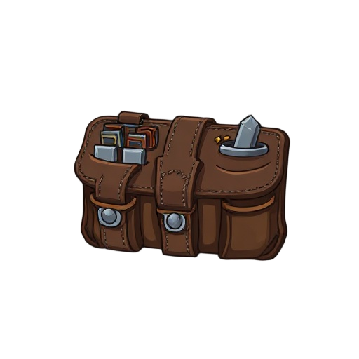 "apprentice component pouch, specialized leather pouch with separate padded compartments"