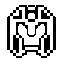 prompt: this is the character's hair part. make a sprite where this hair part turns 45 degrees to the left.