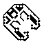 prompt: this is the character's hair part. make a sprite where this hair part turns 45 degrees to the left.