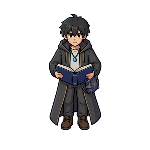 modern mage with book