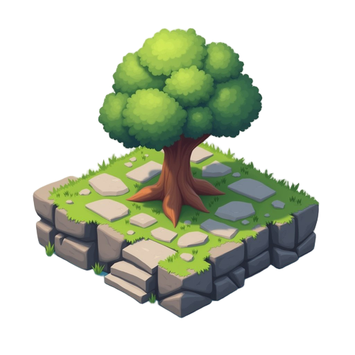 map 2d to stone and tree