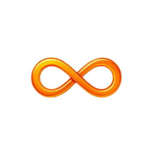 orange glowing infinite symbol