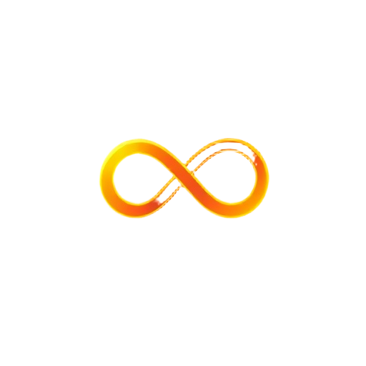 orange aura, glow, infinite symbol