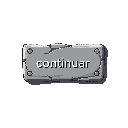 a rectangle stone pixel-art button with the label "continuar"