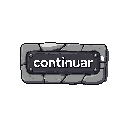 a rectangle stone a little bit cracked pixel-art game button with the label "continuar"