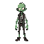 crie pra mim um zumbi realista com roupas de civil em estado de decomposição 