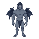 male, abs, pecs, topless, grey-ish blue skin, dark blue hair, beast, naked, bottomless bodyhair