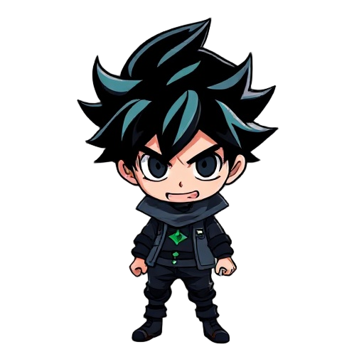 midoriya izuku dark mode anime powerful style