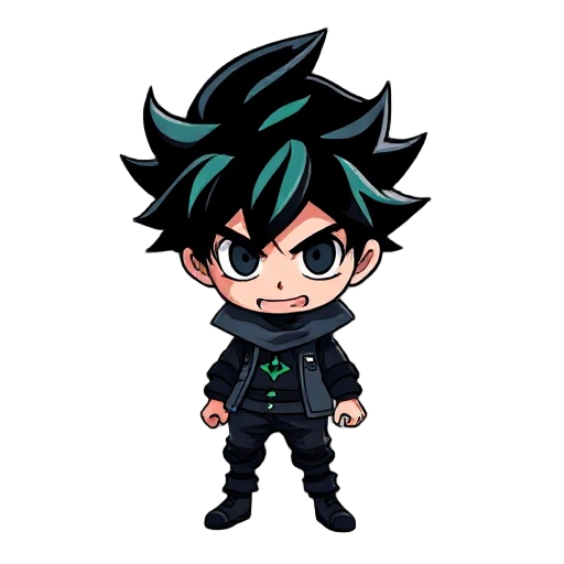 midoriya izuku dark mode anime powerful style