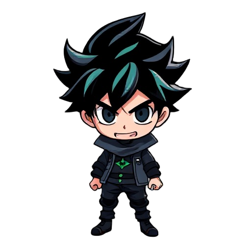 midoriya izuku dark mode anime powerful style