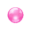 crystal orb, a dreamy pink color
