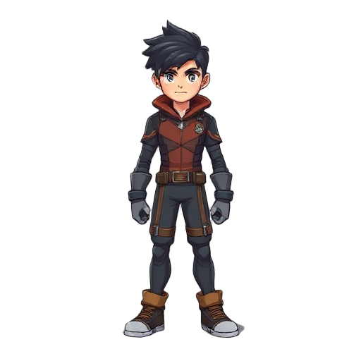 a cool anime hero