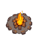 campfire with no background