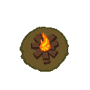 campfire with no background