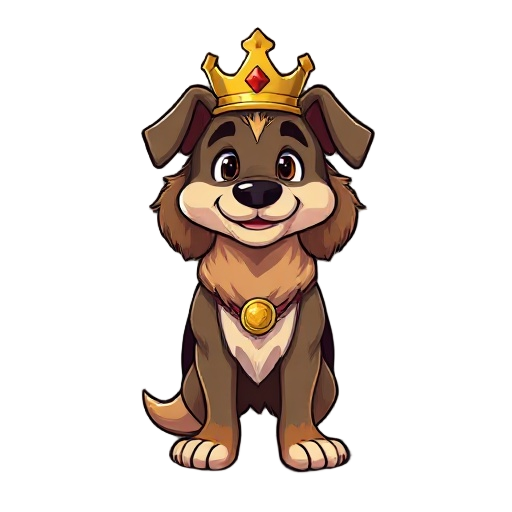 cute dog king charle oragne color