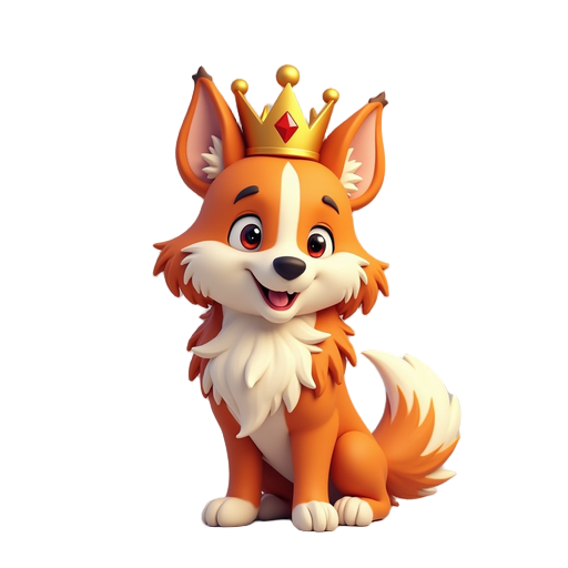 cute dog king charle oragne color