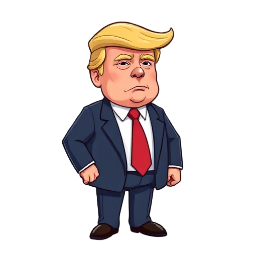 a 2-d donald trump sprite i can use to create animations with and download to construct three