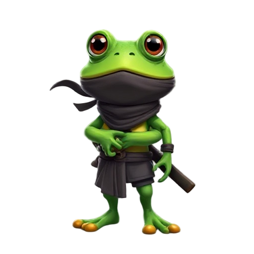 frog with ninja swit