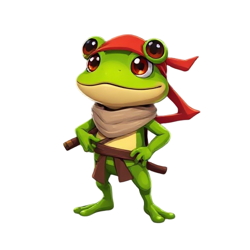frog with ninja swit