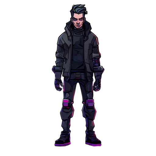 dark cyberpunk male