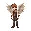 angel, as an adventurer in a steampunkworld
