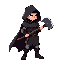 dark hunter big cape holding big axe