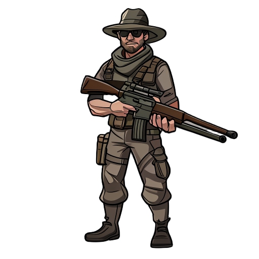 hunter with rifle 