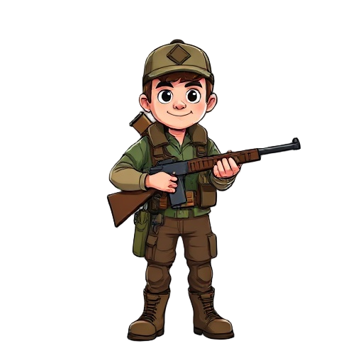 hunter with rifle