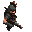 warrior top down vision in a post apocalyptic modern world holding a rust pipe  