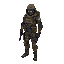 using a isometric perspective do a modern-post-apocalyptic-militia