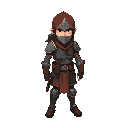 using a isometric perspective do a modern-medieval-post-apocalyptic-militia