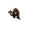 warrior top down vision in a post apocalyptic modern world holding a rust pipe  
