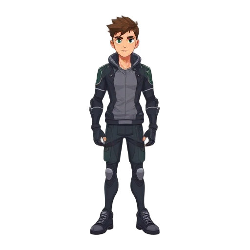 um personagem masculino futuristico