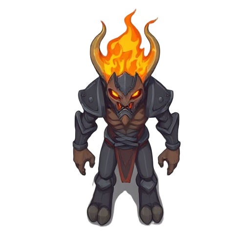 fire golem walking